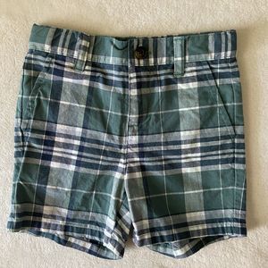 Janie and Jack Toddler Green Plaid Shorts